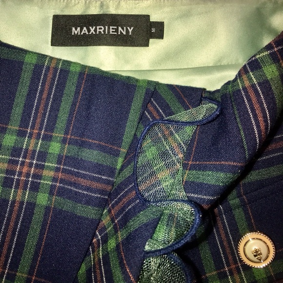 Maxrieny Plaid Ruffle Detail Skort - Picture 1 of 5